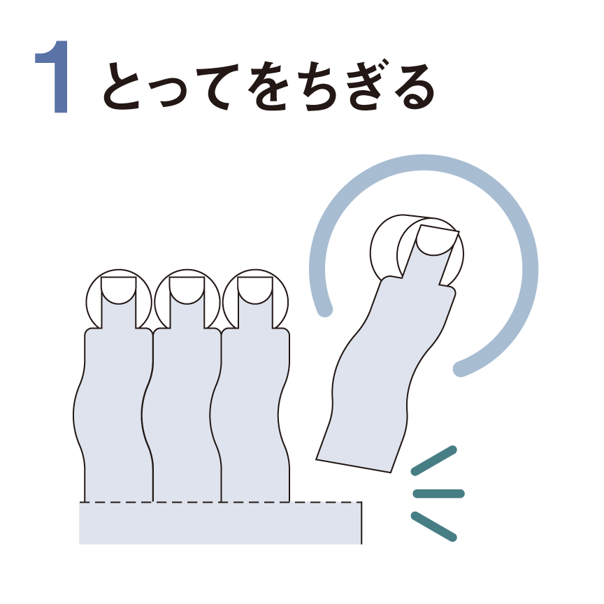 1　とってちぎる