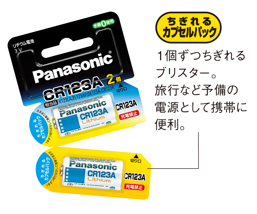 「ちぎれるカプセルパック」